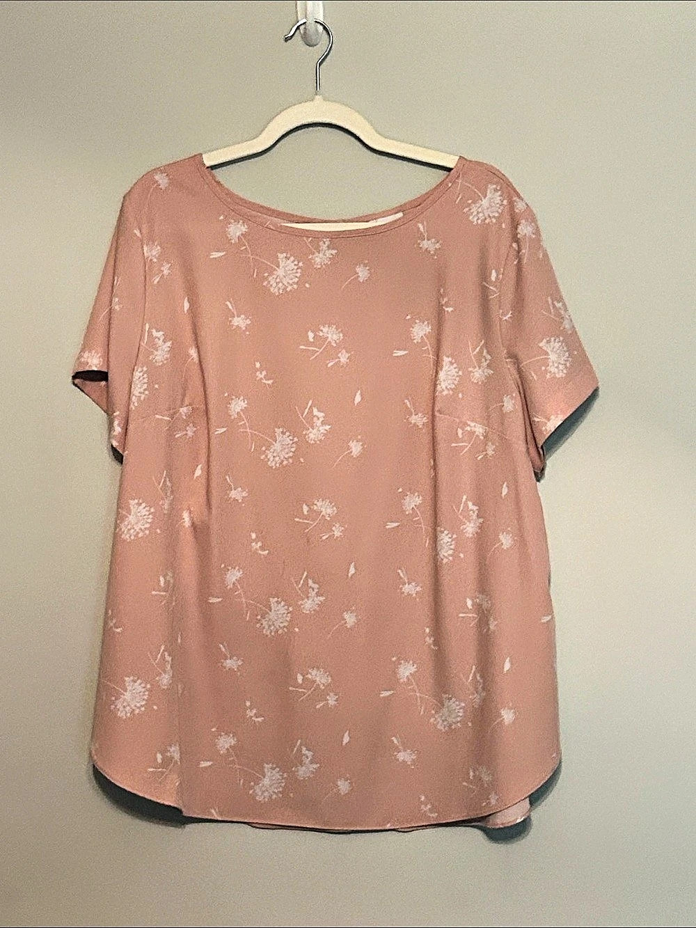Ava & Viv Floral Blouse in Pink Size 1X Like New